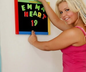 Hot tow-headed babe Emma Heart..